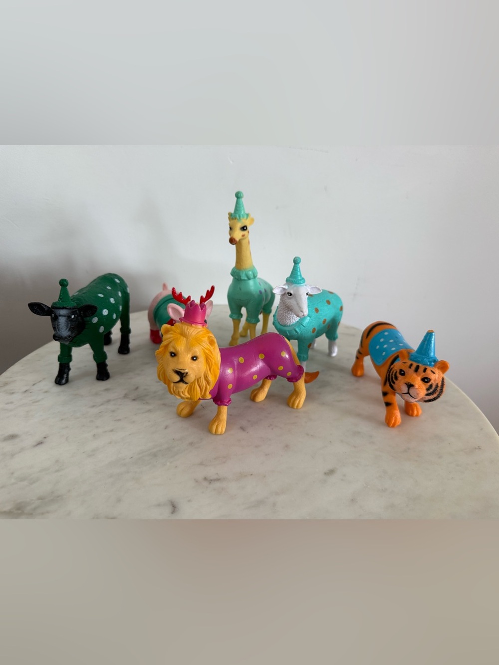 Party Animals Ankyo Toy Circus Birthday Cake Topper Set of 6 Lion Tiger and more